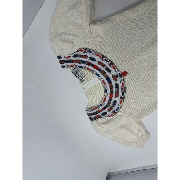 Vintage 1960's Pat Sandler Knitted Dress Pearl Embellished Dress Small - Picture 6 of 9